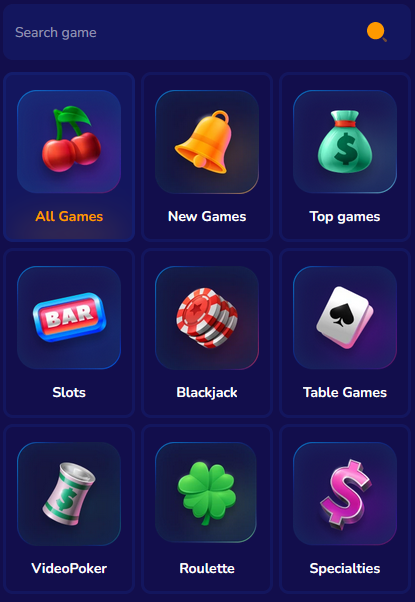 winport casino game list